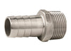 VETUS Hose connector, stainless steel, male thread, G1 1/2'', hose Ø 38 mm