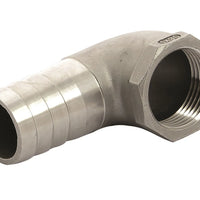VETUS Hose connector 90⁰, stainless steel, female G1/2'', hose 19 mm