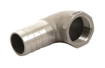 VETUS Hose connector 90⁰, stainless steel, female G1/2'', hose 19 mm
