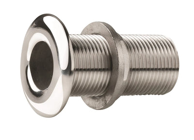 VETUS Thru-hull, stainless steel, rounded flange, polished finish, G1 1/4''
