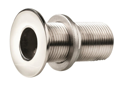 VETUS Thru-hull, stainless steel, flush flange, polished finish, G1/2''