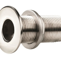 VETUS Thru-hull, stainless steel, flush flange, polished finish, G1 1/2''