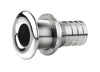 VETUS Thru-hull, stainless steel, rounded flange, polished finish, G3/4'', with hose connection Ø 23 mm
