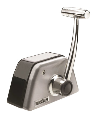 VETUS Single lever remote control, top mounting, with stainless steel (AISI 316) handle and T-bar and blac
