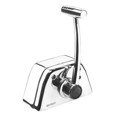 VETUS Single lever remote control, top mounting, with stainless steel (AISI 316) housing, handle and T-bar