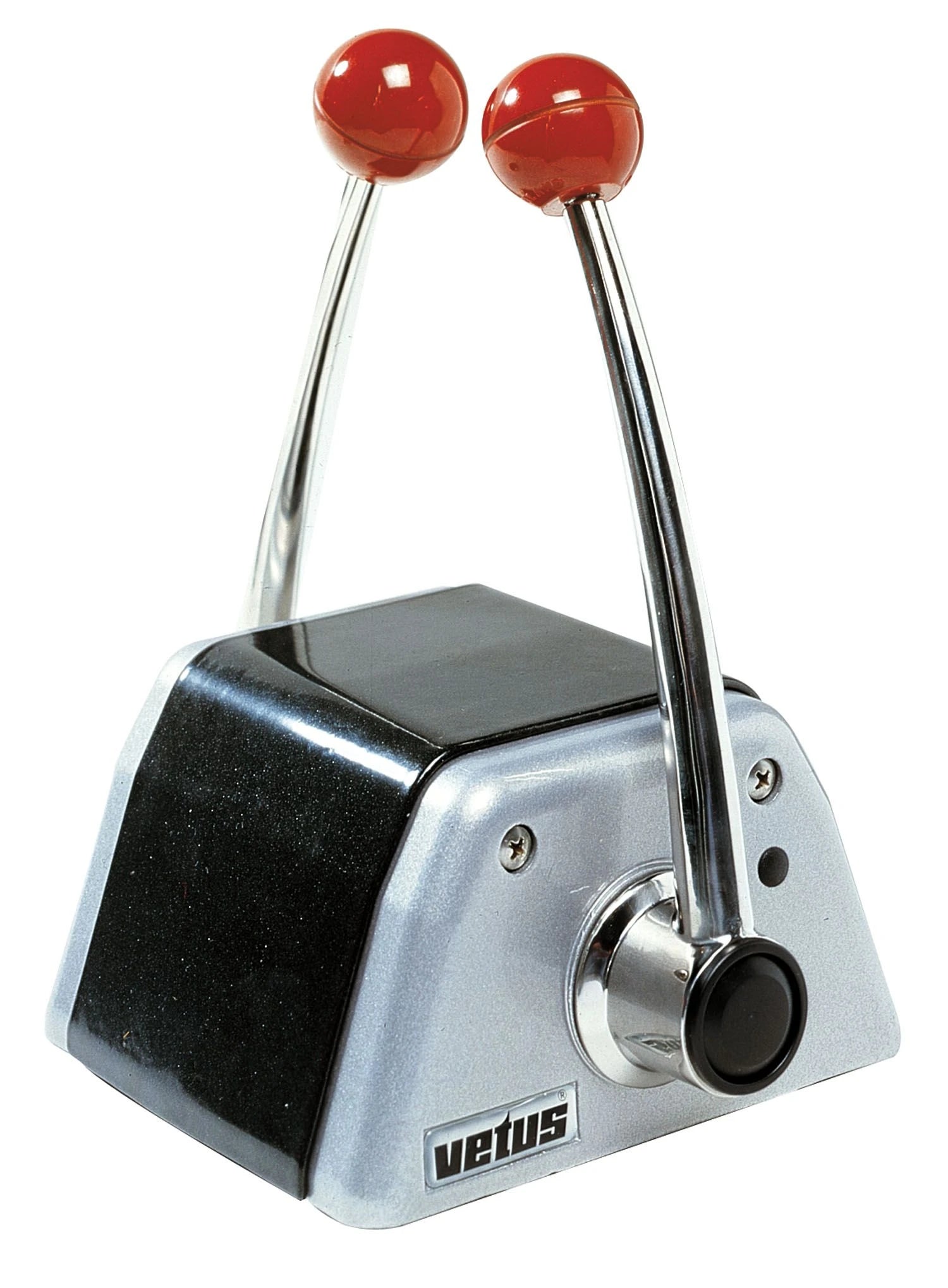 VETUS Twin lever remote control, top mounting, with stainless steel (AISI 316) handles and black/grey alum