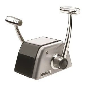 VETUS Twin lever remote control, top mounting, with stainless steel (AISI 316) handles and T-bars and blac
