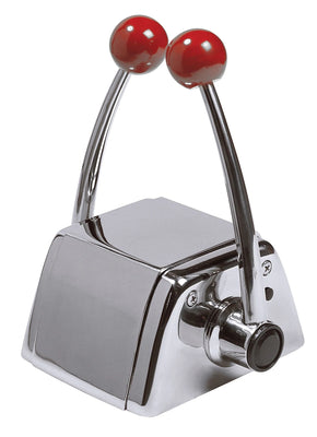 VETUS Twin lever remote control, top mounting, with stainless steel (AISI 316) handle and housing