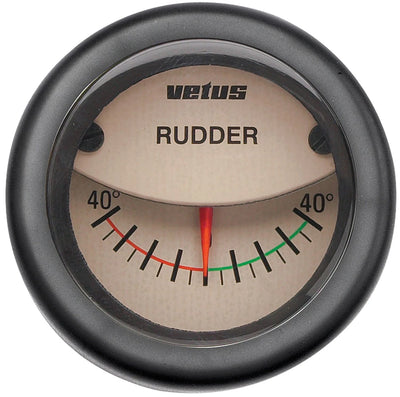 VETUS rudder position indicator, cream, 12/24V, cut-out size 52mm