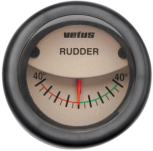 VETUS rudder position indicator, cream, 12/24V, cut-out size 52mm
