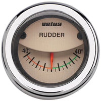 VETUS rudder position indicator, cream, 12/24V, cut-out size 52mm (RPI1800W)