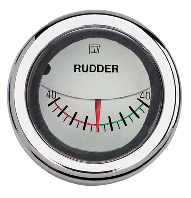 VETUS rudder position indicator, white, 12/24V, cut-out size 52mm