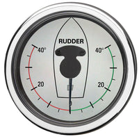 VETUS rudder position indicator, white, 12/24 V, cut-out size 107mm