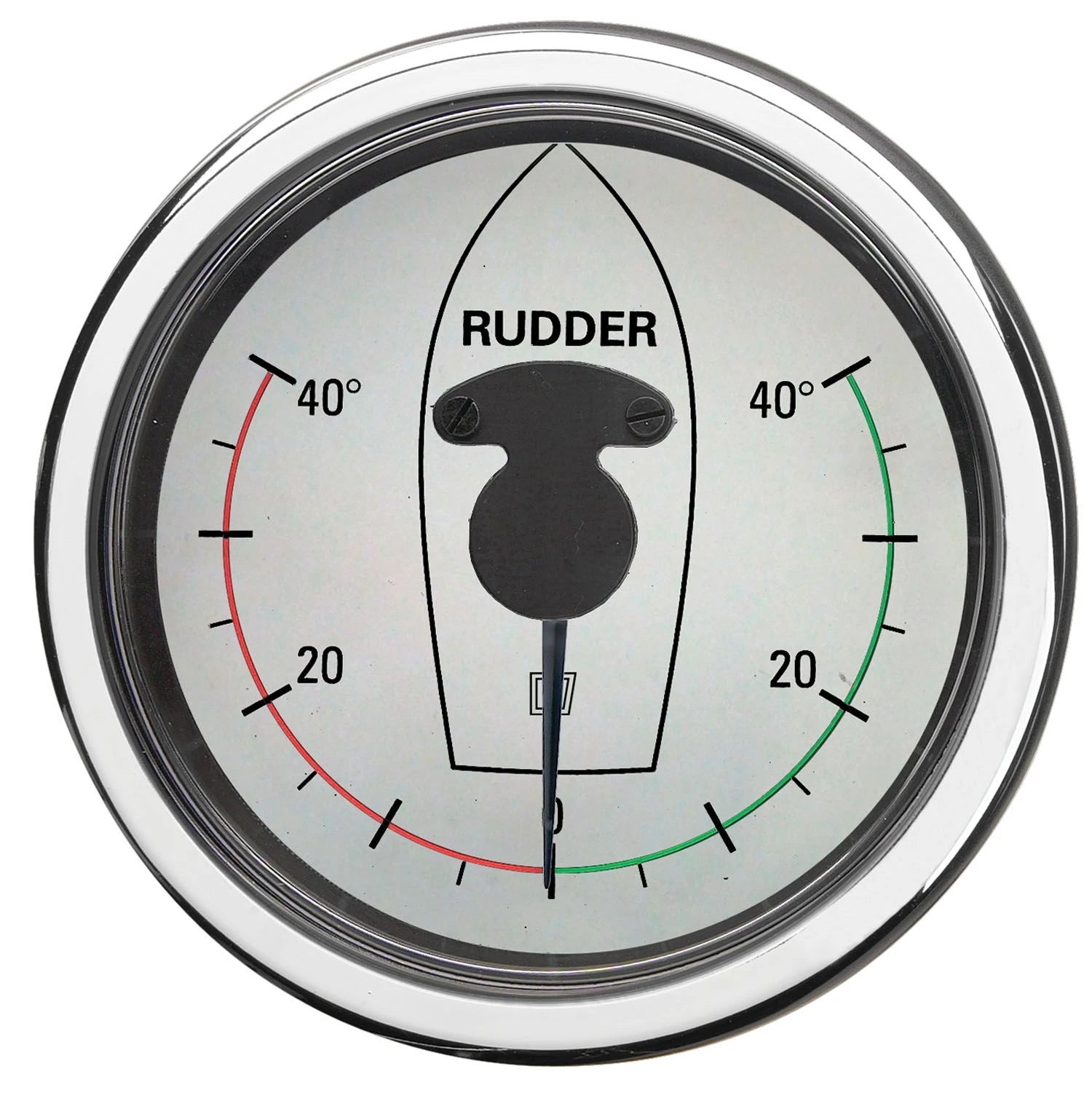 VETUS rudder position indicator, white, 12/24 V, cut-out size 107mm