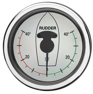VETUS rudder position indicator, white, 12/24 V, cut-out size 107mm