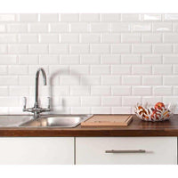 Reco Bevelled White Tile Wall Panel 2440(W) x 1220mm(H) PVC