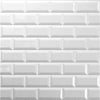 Reco Bevelled White Tile Wall Panel 1220(W) x 2440mm(H) PVC