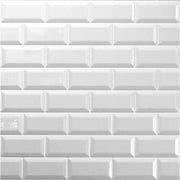 Reco Bevelled White Tile Wall Panel 1220(W) x 2440mm(H) PVC