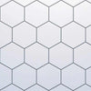 Reco White Hexagon Tile Wall Panel PVC 1220(W) x 2440mm(H) Dark Grout