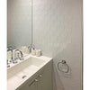 Reco White Hexagon Tile Wall Panel PVC 1220(W) x 2440mm(H) Dark Grout
