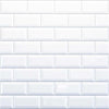 Reco Bevelled White Tile Wall Panel PVC 1220(W) x 2440mm(H) Grey Grout