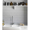 Reco Bevelled White Tile Wall Panel PVC 1220(W) x 2440mm(H) Grey Grout