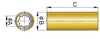 VETUS water-lubricated cutlass bearing, shaft 1", length 4 ½" (RULAG11/8)