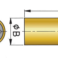 VETUS water-lubricated cutlass bearing, shaft 4", length 16" (RULAG4)
