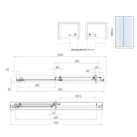 AG Sliding Single Shower Door with Aluminium Frame