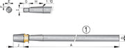 VETUS Stainless steel shaft 25 mm, length 3000 mm