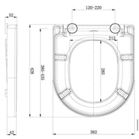 AG Luxury Heavy Weight Wrap Over Top Fix Toilet Seat (White)
