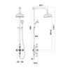 AG Traditional Rigid Riser Shower with Fixed Head & Handset in Chrome
