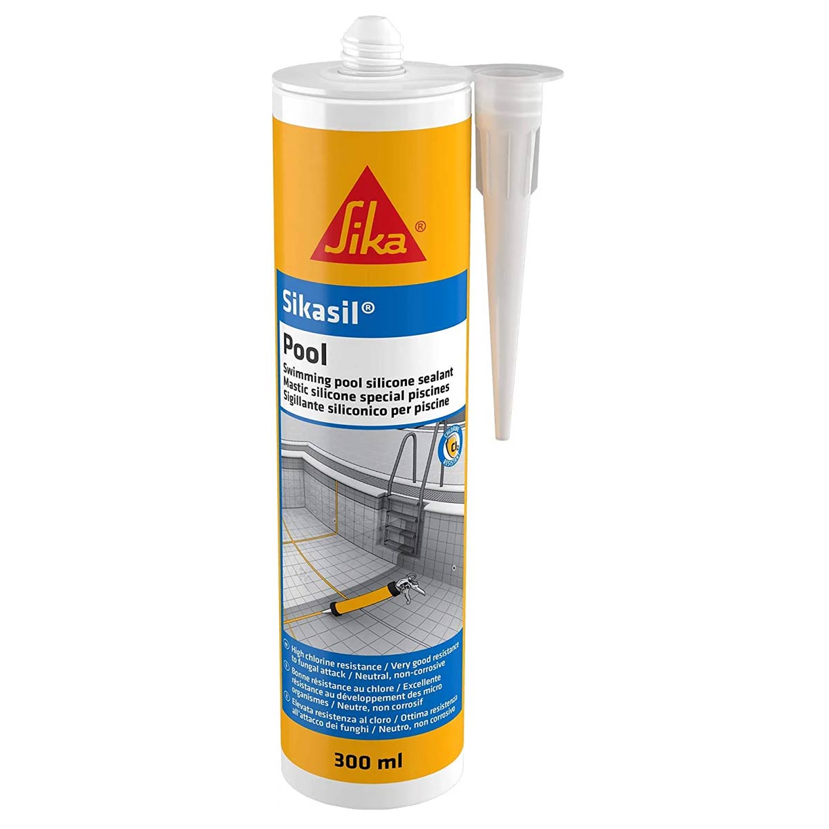 Sikasil Pool silicone sealant for pools and wet areas 300ml White