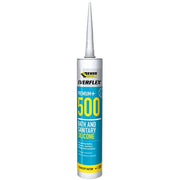 Everbuild Everflex 500 Sanitary Silicone Sealant (Ivory / 310ml)