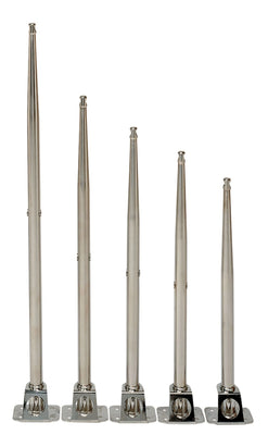 VETUS Stanchion, length 750 mm, Ø 25 mm, 2 wire holes @ 375 / 740 mm