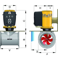 VETUS GRP stern thruster, tunnel diameter 250mm (STERN250P)