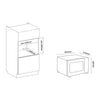 AG Flatbed Microwave 20 Litre in Black 700W 230V