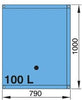 VETUS 100lt drinking water tank, including 16/38mm hose connections (TANKW100)