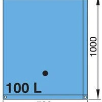 VETUS 100lt drinking water tank, including 16/38mm hose connections (TANKW100)