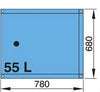 VETUS 55lt drinking water tank, including 16/38mm hose connections (TANKW55)