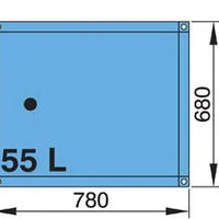 VETUS 55lt drinking water tank, including 16/38mm hose connections (TANKW55)