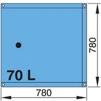 VETUS 70lt drinking water tank, including 16/38mm hose connections (TANKW70)