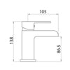 AG Victoria Mono Basin Mixer Tap with Push Waste in Chrome