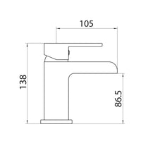 AG Victoria Mono Basin Mixer Tap with Push Waste in Chrome
