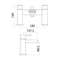 AG Victoria Bath Filler Tap in Chrome