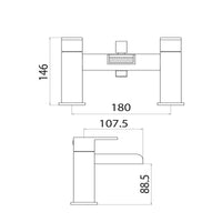 AG Victoria Bath Shower Mixer with Shower Kit & Wall Bracket in Chrome