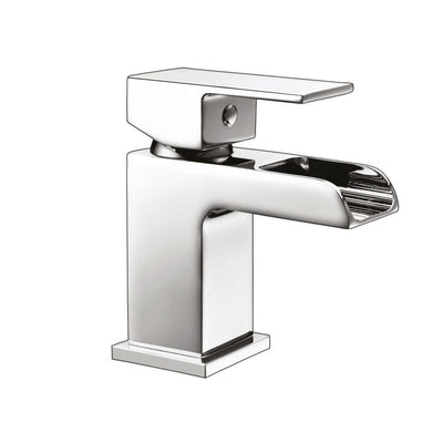 AG Victoria Mini Mono Basin Mixer Tap with Push Waste in Chrome