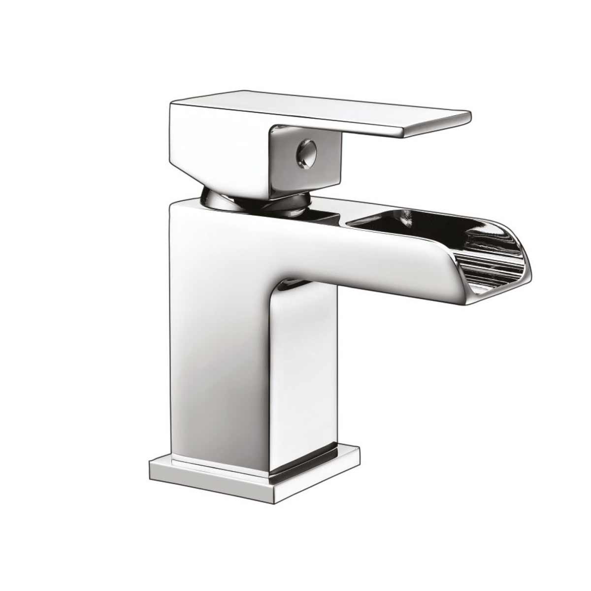 AG Victoria Mini Mono Basin Mixer Tap with Push Waste in Chrome