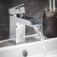 AG Victoria Mini Mono Basin Mixer Tap with Push Waste in Chrome