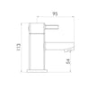 AG Forme Mono Basin Mixer Tap with Push Waste in Chrome
